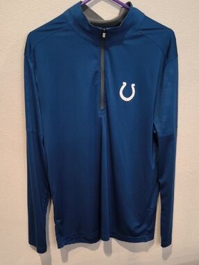 NFL Team Apparel Indianapolis Colts Men's 1/4 Zip Pullover Men's Large